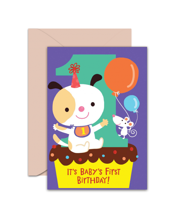 Greeting Card - GC2916-HAL084 - It's Baby First Birthday!